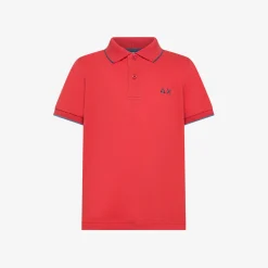Outlet Polo rossa con riga a contrasto Bambino Polo