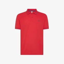 Best Polo rossa con riga a contrasto Uomo Polo