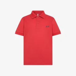 Hot Polo rossa con stampa floreale Bambino Polo