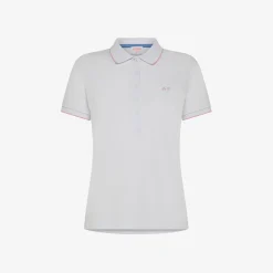Sale Polo slim fit in cotone bianco Donna Polo