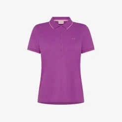 Online Polo slim fit in cotone ciclamino Donna Polo