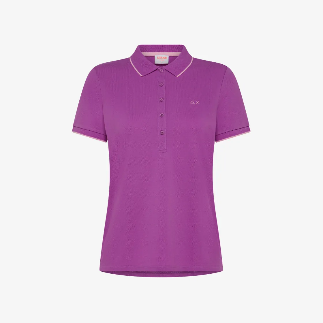 Online Polo slim fit in cotone ciclamino Donna Polo