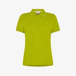 Clearance Polo slim fit in cotone verde oliva Donna Polo