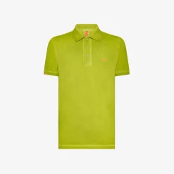 Best Polo verde oliva con ricamo fluo Uomo Beachwear Uomo