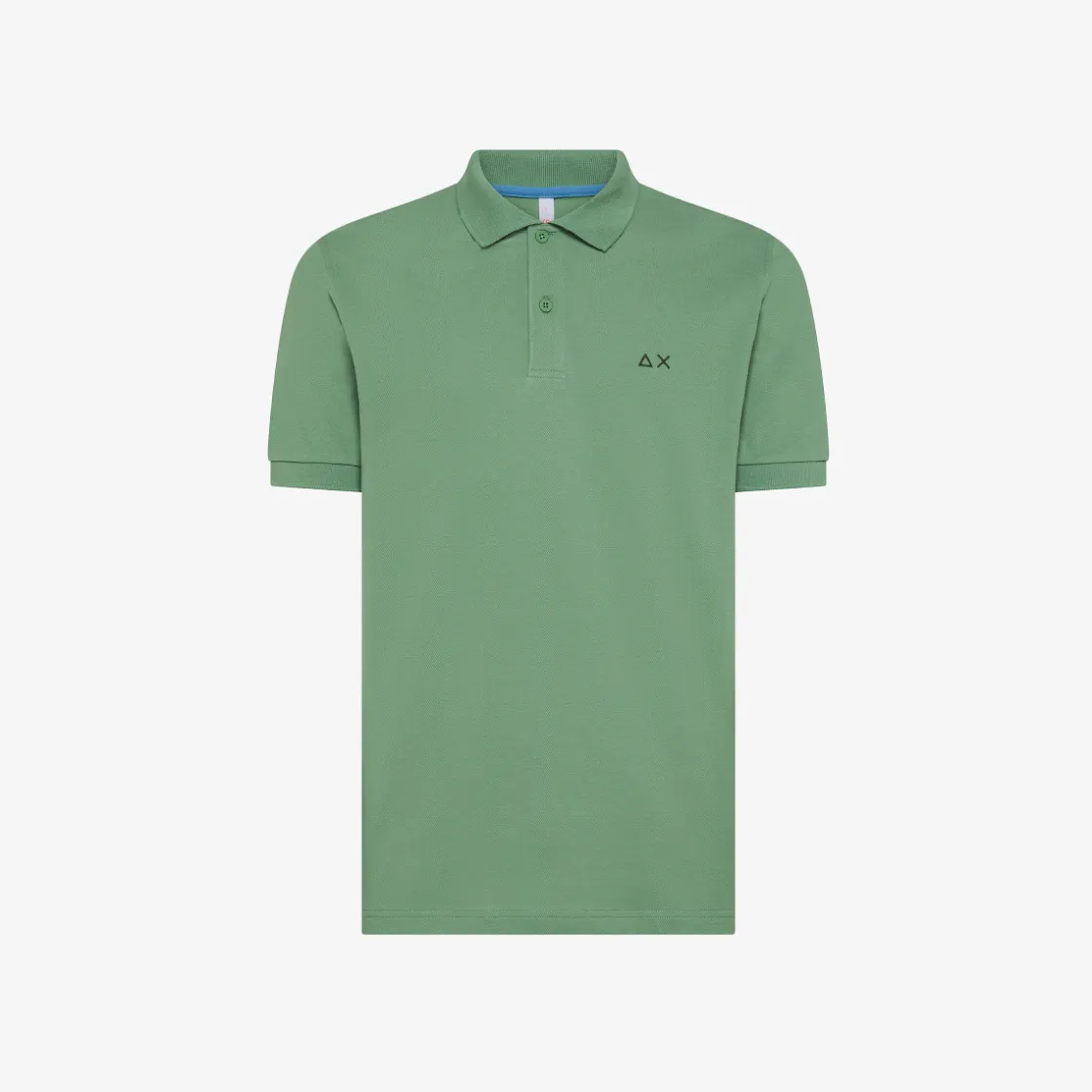 Fashion Polo verde salvia con logo ricamato Uomo Polo
