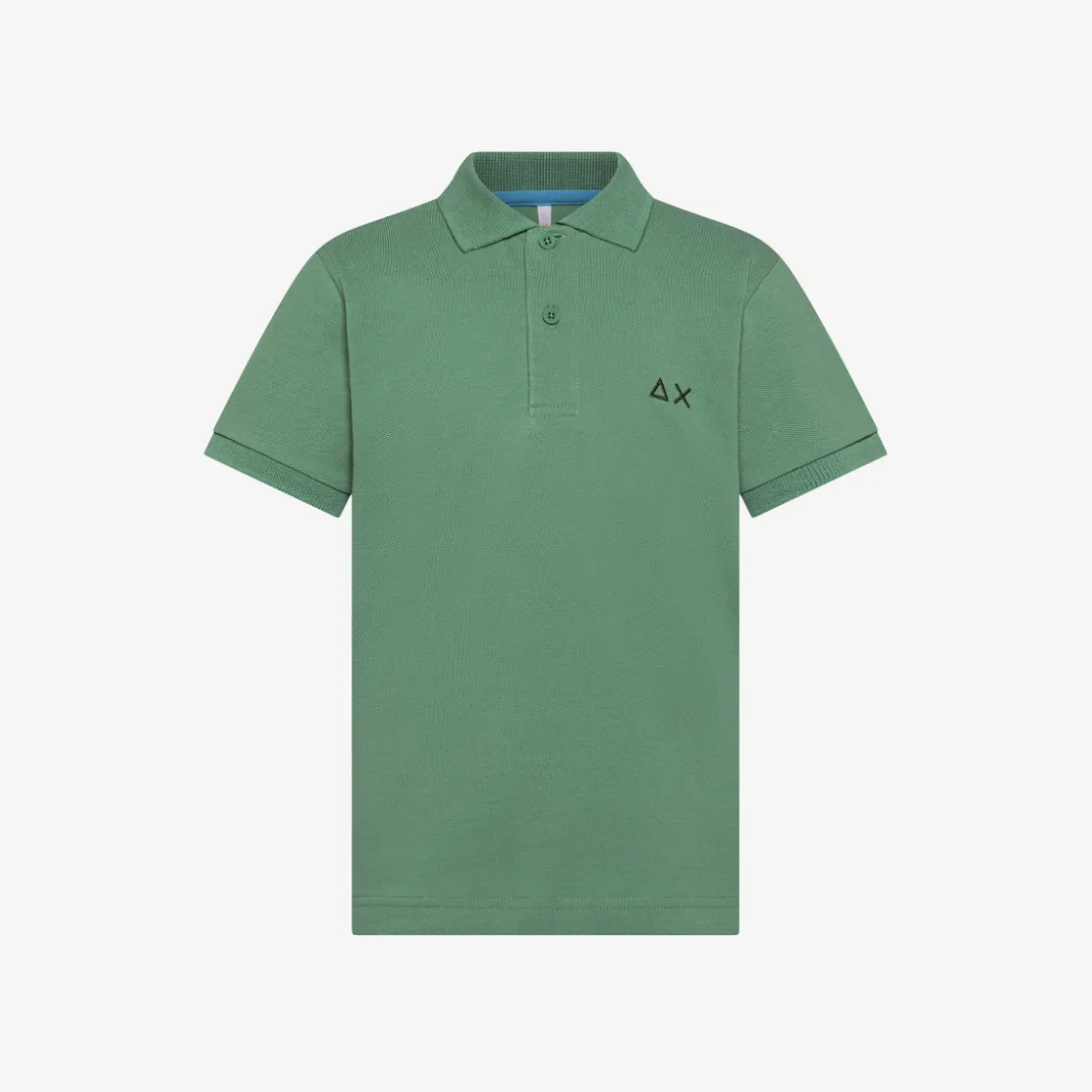 Fashion Polo verde salvia con logo ricamato Bambino Polo