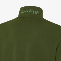 Fashion Polo verde scuro con dettagli destroyed Uomo Polo
