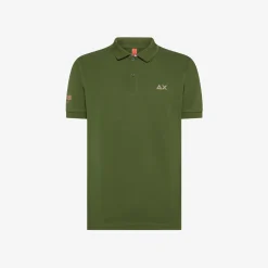 New Polo verde scuro con sottocollo a contrasto Uomo Beachwear Uomo