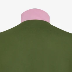 New Polo verde scuro con sottocollo a contrasto Uomo Beachwear Uomo