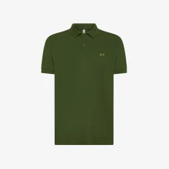 Sale Polo verde scuro con stampa floreale Uomo Polo