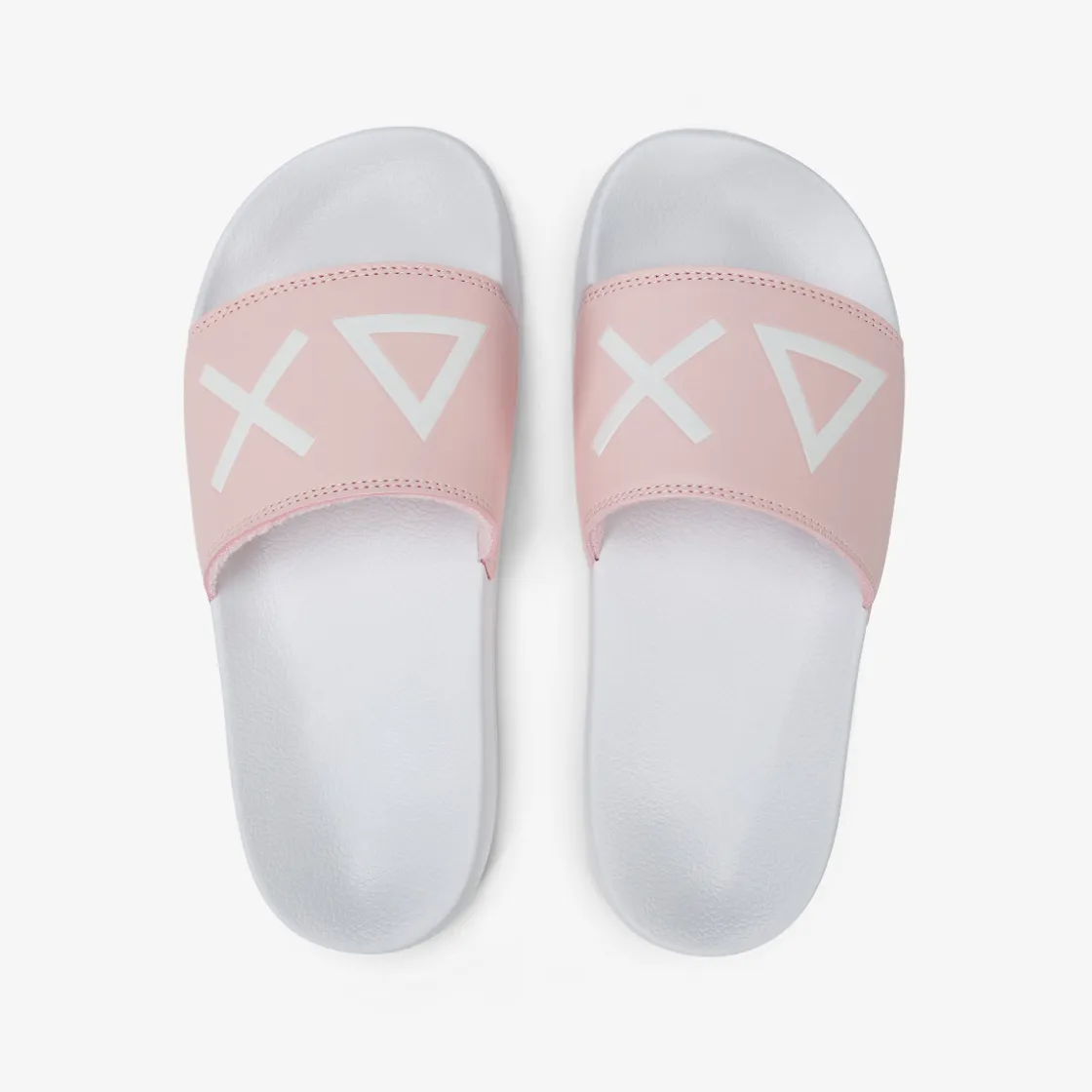 Best Sandali slide in PU bianco e rosa Donna Ciabatte|Accessori
