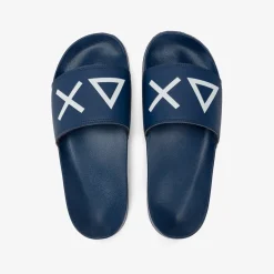 Outlet Sandali slide in PU blu navy Uomo Ciabatte|Accessori
