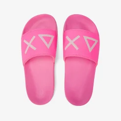 Clearance Sandali slide in PU fucsia fluo Donna Ciabatte|Accessori