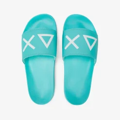 Clearance Sandali slide in PU verde acqua Uomo Ciabatte|Accessori