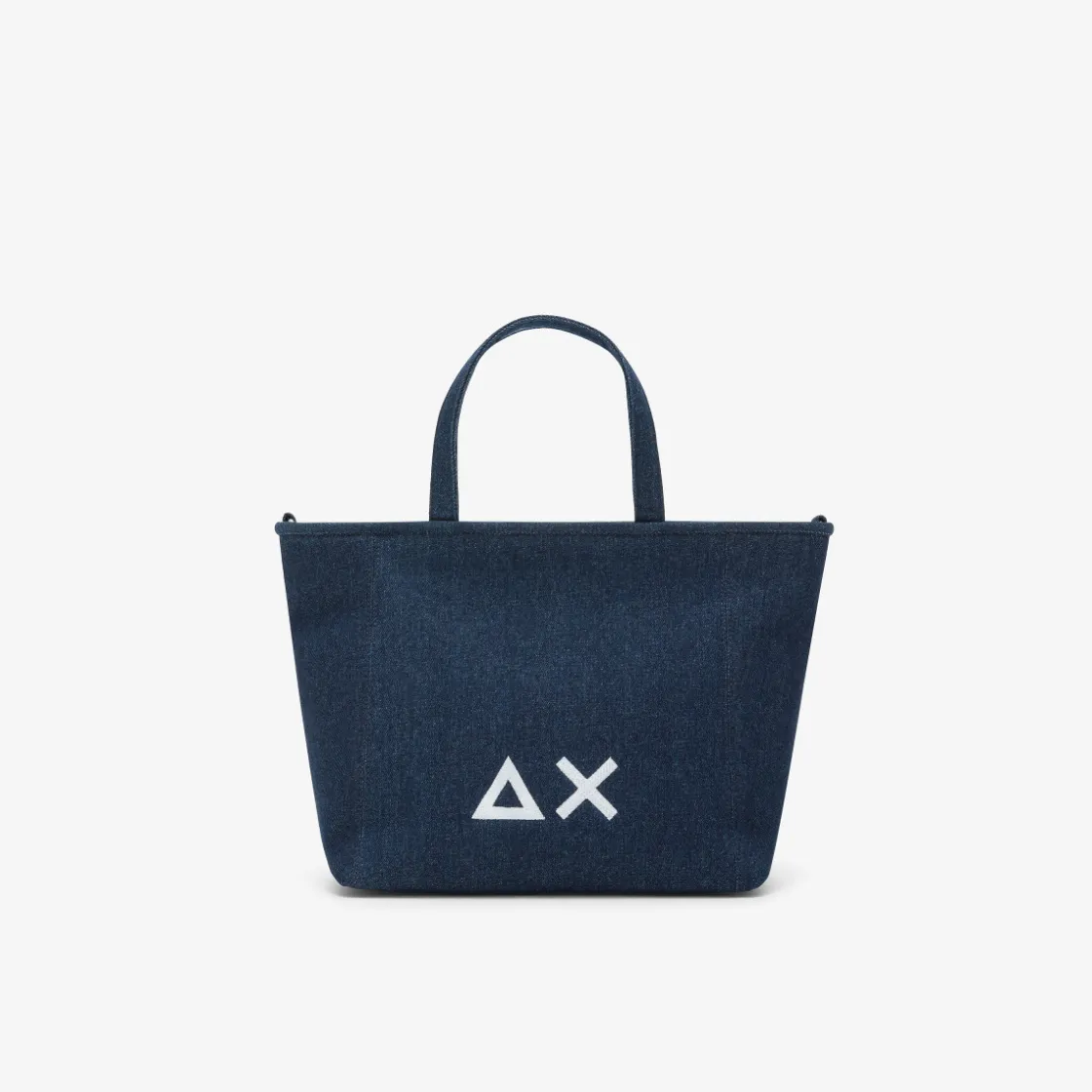 Clearance Shopping bag Jacqueline in canvas di cotone blu navy Donna Borse