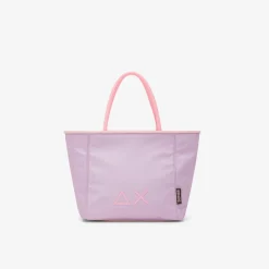 Outlet Shopping bag Jacqueline in nylon lilla Donna Borse