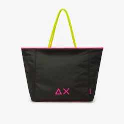 Hot Shopping bag Jacqueline in nylon nero Donna Borse