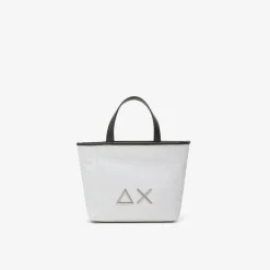 Outlet Shopping bag Jacqueline in PU glitterato bianco Donna Borse