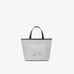 Sale Shopping bag Jacqueline in PU glitterato argento Donna Borse
