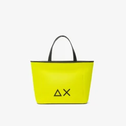 New Shopping bag Jacqueline in scuba giallo fluo Donna Borse