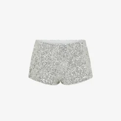 New Shorts con paillettes argento Donna Pantaloni|Beachwear Donna