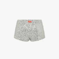 New Shorts con paillettes argento Donna Pantaloni|Beachwear Donna
