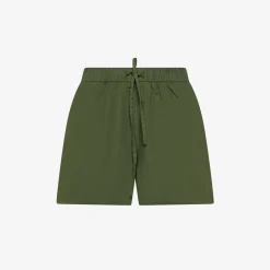 Fashion Shorts in cotone verde scuro Donna Pantaloni