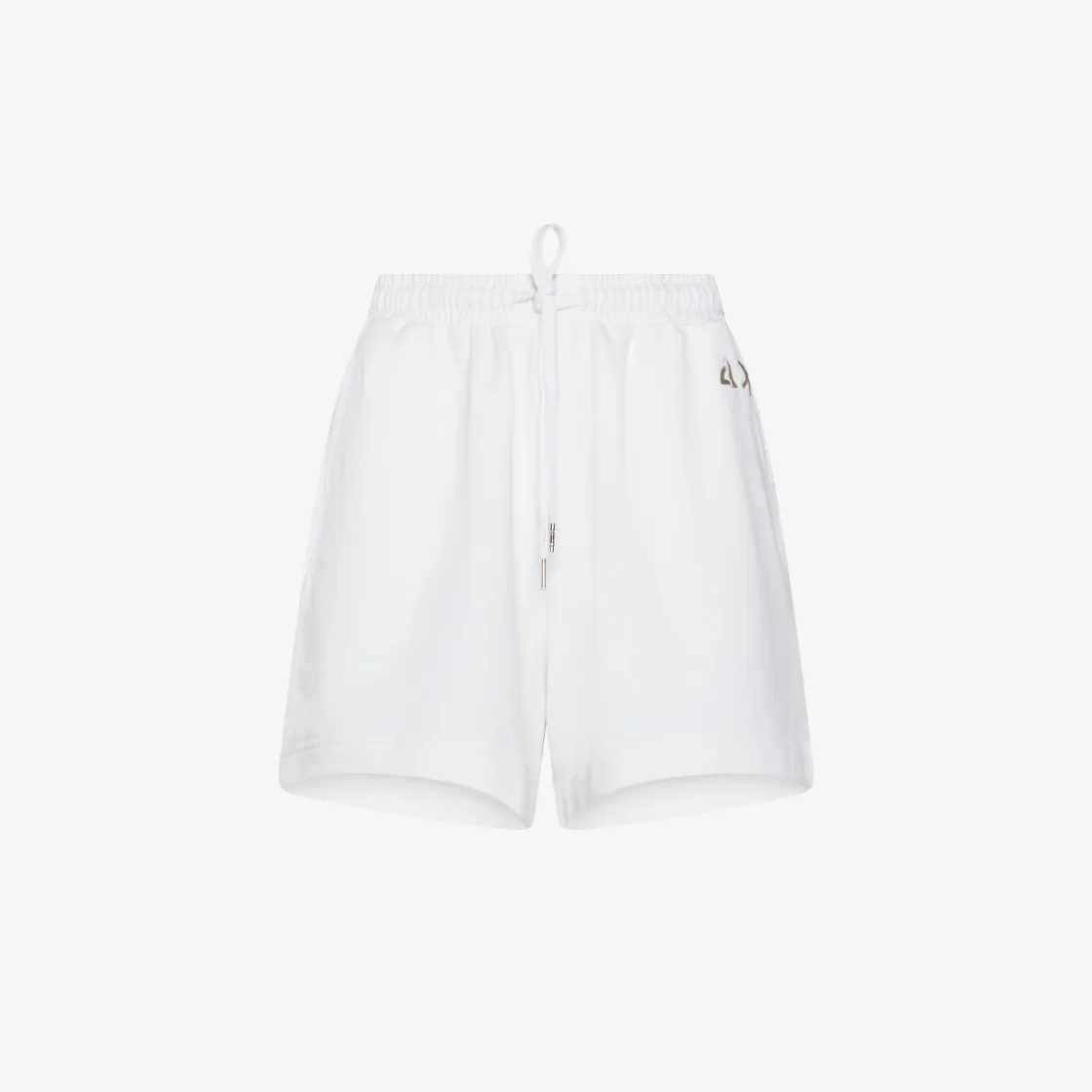 Best Shorts in felpa di cotone bianco panna Donna Pantaloni|Felpe