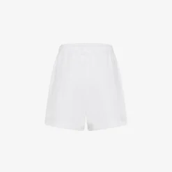 Best Shorts in felpa di cotone bianco panna Donna Pantaloni|Felpe