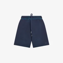 Best Shorts in felpa di cotone blu navy Donna Pantaloni|Felpe