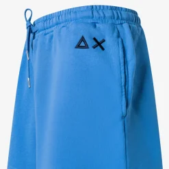 Best Shorts in felpa di cotone blu navy Donna Pantaloni|Felpe
