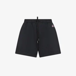 Best Shorts in felpa di cotone nero Donna Pantaloni|Felpe