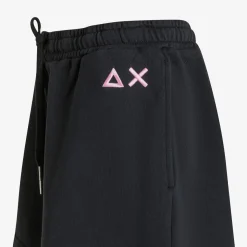 Best Shorts in felpa di cotone nero Donna Pantaloni|Felpe