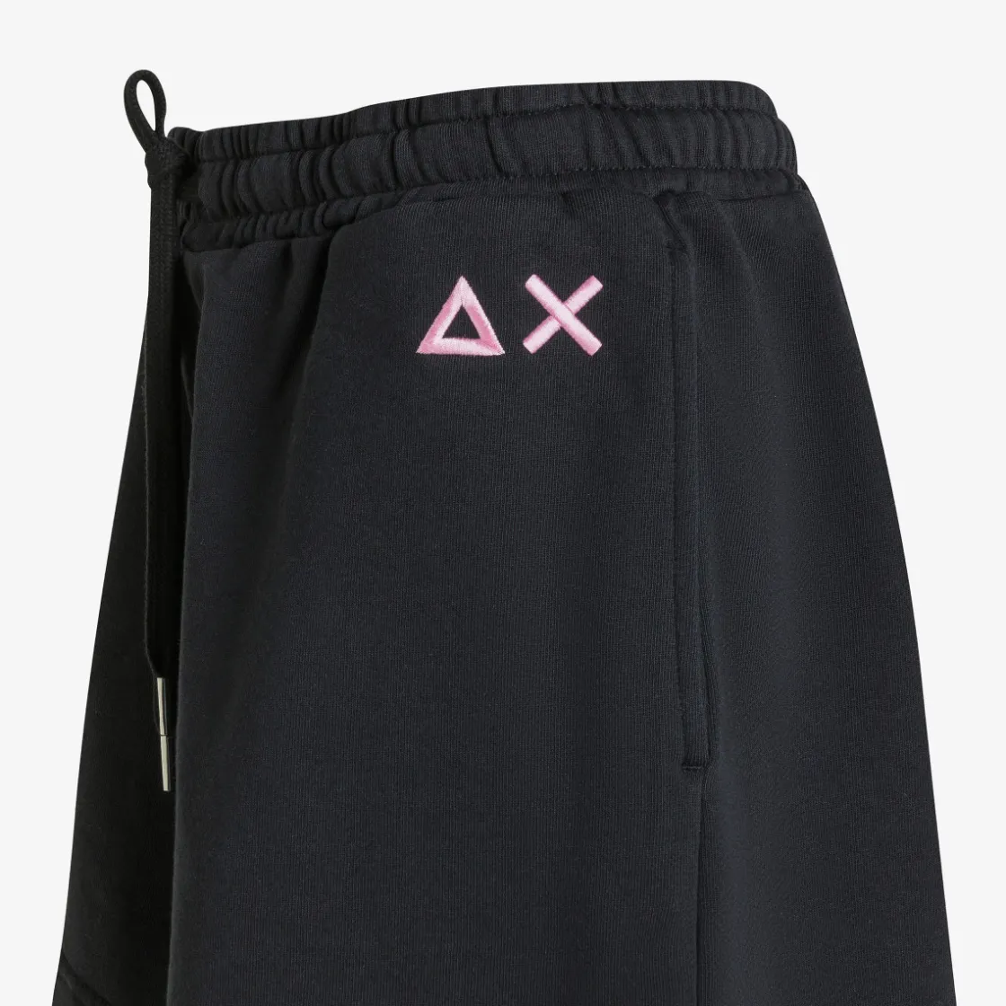 Best Shorts in felpa di cotone nero Donna Pantaloni|Felpe