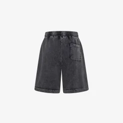 Hot Shorts in felpa nero con trattamento marble Donna Pantaloni|Felpe