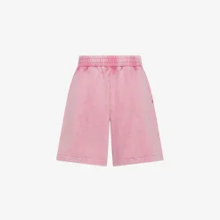 Online Shorts in felpa rosa scuro con trattamento marble Donna Pantaloni|Felpe