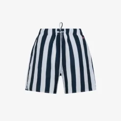 Best Shorts in lino a righe bianche e cammello Donna Pantaloni|Beachwear Donna