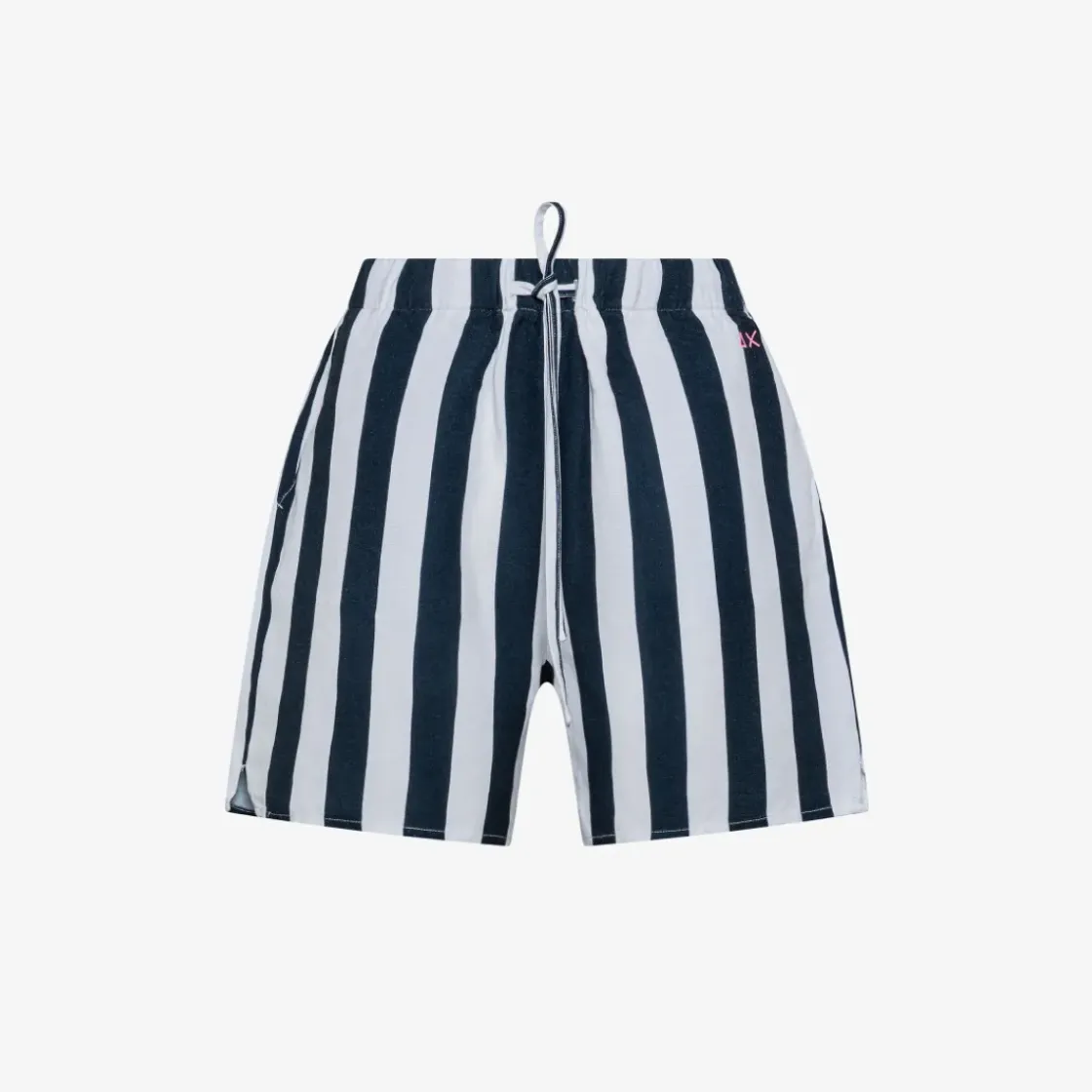 Best Shorts in lino a righe bianche e cammello Donna Pantaloni|Beachwear Donna
