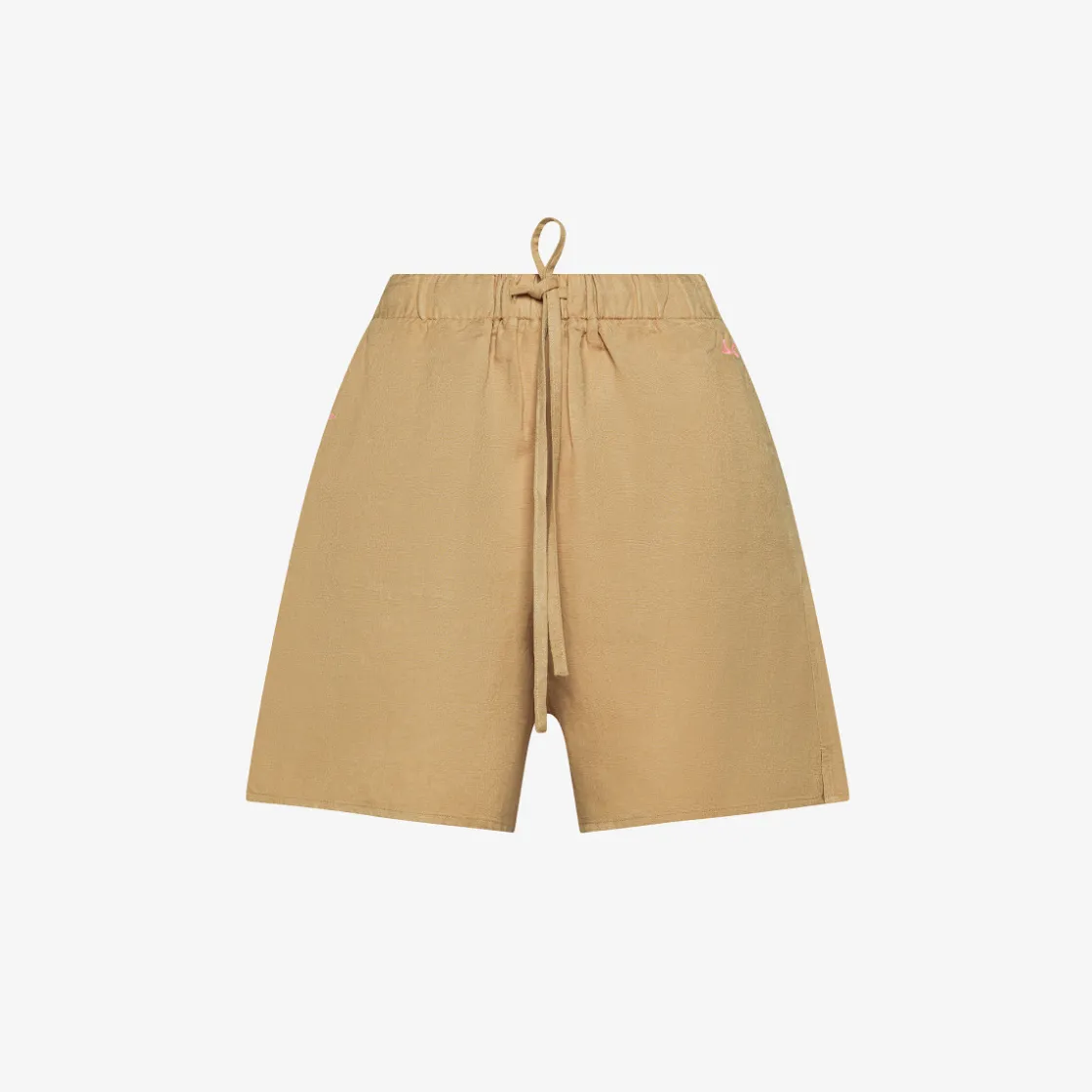 Online Shorts in lino cammello Donna Pantaloni|Beachwear Donna