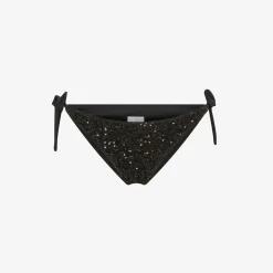 Clearance Slip mare con paillettes nero Donna Costumi Donna