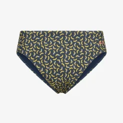 Hot Slip mare in lycra® stampata blu navy e gialla Uomo Costumi Uomo
