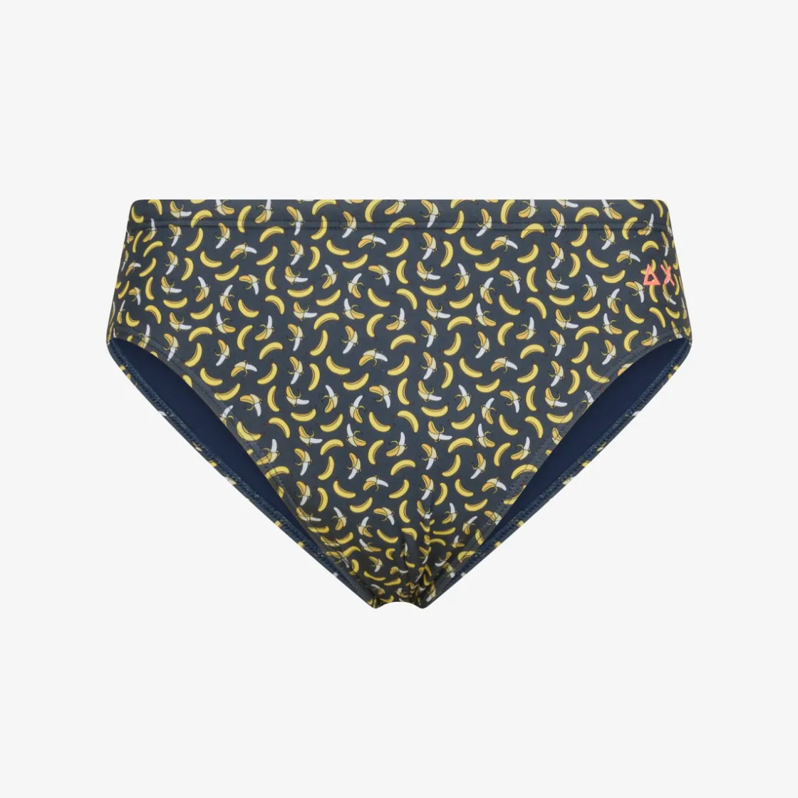 Hot Slip mare in lycra® stampata blu navy e gialla Uomo Costumi Uomo