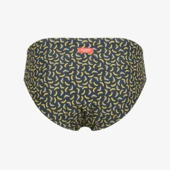Hot Slip mare in lycra® stampata blu navy e gialla Uomo Costumi Uomo