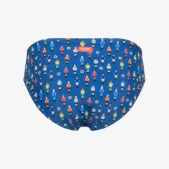 Hot Slip mare in lycra® stampata blu royal e bianca Uomo Costumi Uomo