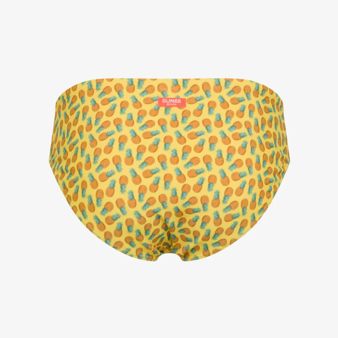 Outlet Slip mare in lycra® stampata gialla e arancio Uomo Costumi Uomo