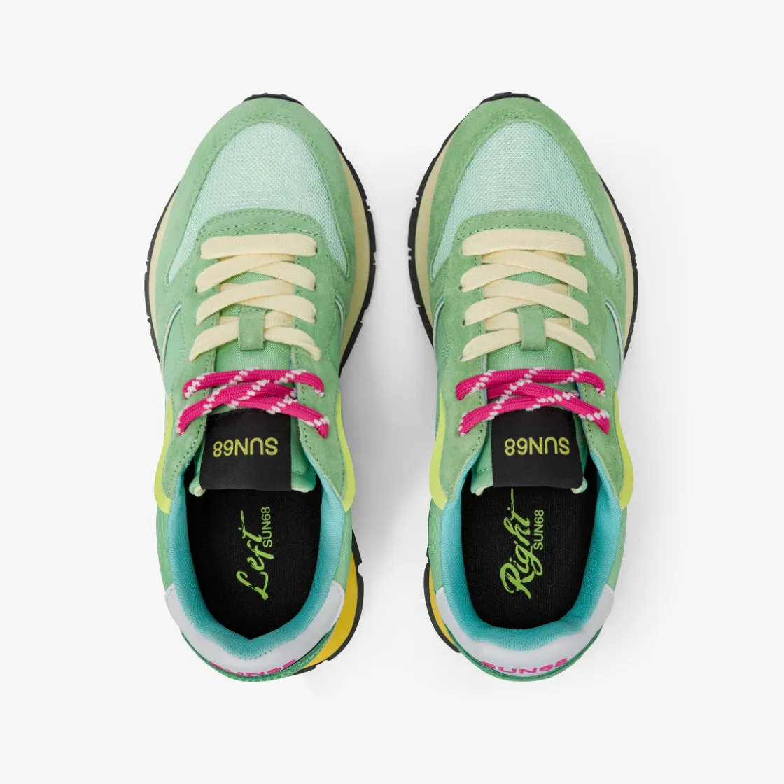 Clearance Sneaker Ally Color Explosion in suede e nylon verde menta Donna Scarpe|Donna