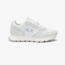 Sale Sneaker Ally Glitter in suede e lurex bianco Donna Scarpe|Donna