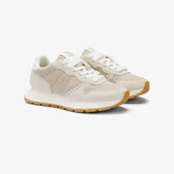 New Sneaker Ally Glitter in suede e lurex oro Donna Scarpe|Donna