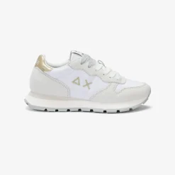 Online Sneaker Ally Gold Silver in suede e nylon bianco Donna Scarpe|Donna