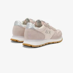 Hot Sneaker Ally Gold Silver in suede e nylon porcellana Donna Scarpe|Donna